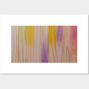 Abstract multi coloured wooden effect background Posters and Art